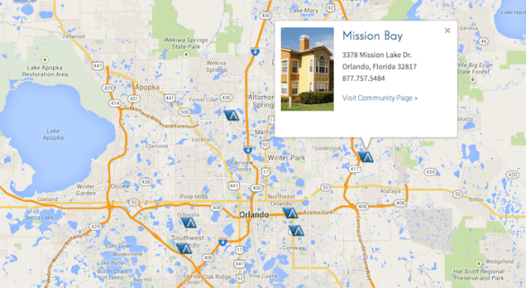 Let customers see where your properties are located.